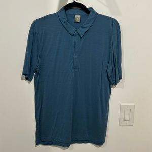 Icebreaker Tech Lite men’s medium merino wool polo in blue